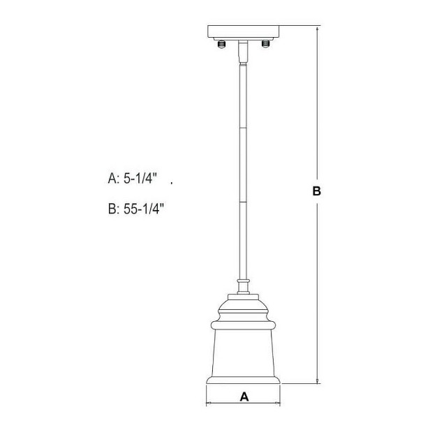 Vaxcel Toledo 1 Light Pendant Satin Nickel