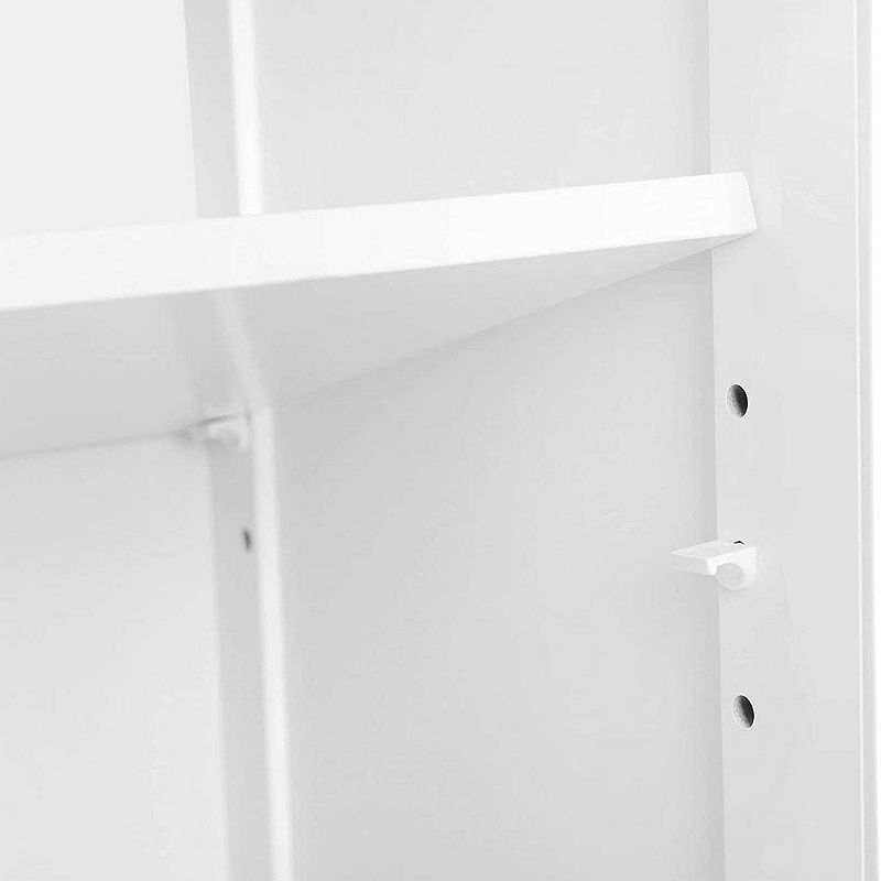 BreeBe White Free Standing Bathroom Cabinet with Shelf