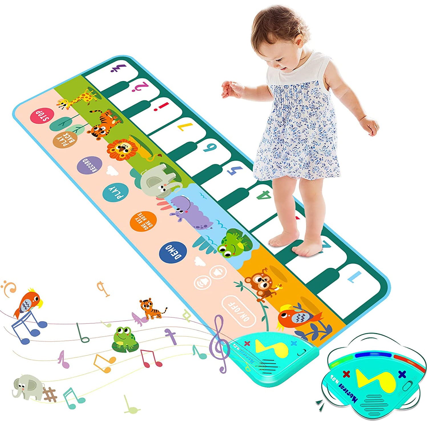 Baby Toys for 12-24 Months， Baby Piano Mat， Music Keyboard Touch Playmat Early Education Learning Musical， Toys for 1 2 3 Years Old Girls Boys