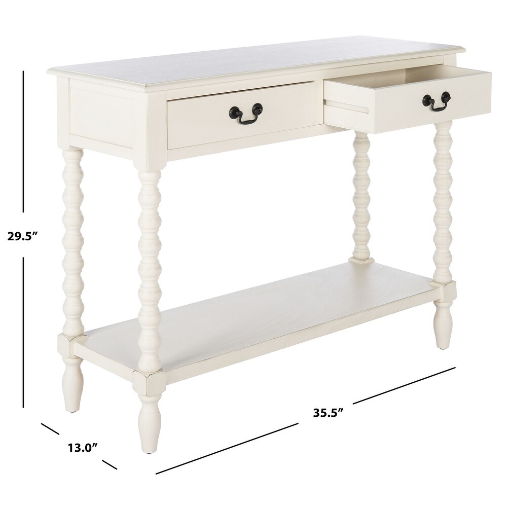 SAFAVIEH Athena 2 Drawer Console Table   35.5\