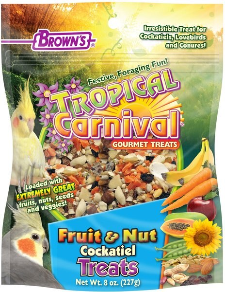 Brown's Tropical Carnival Fruit and Nut Cockatiel Bird Treats