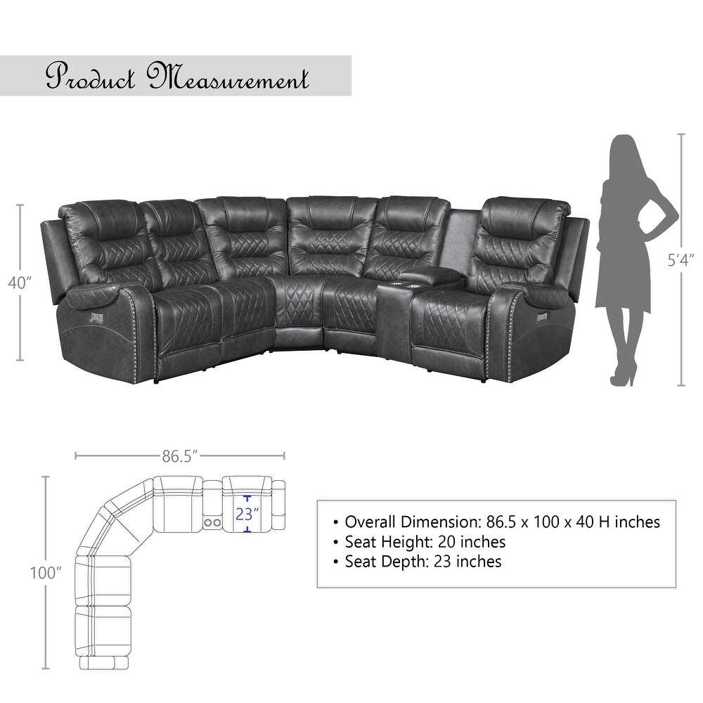 Lenci Modular Power Reclining Sectional Sofa