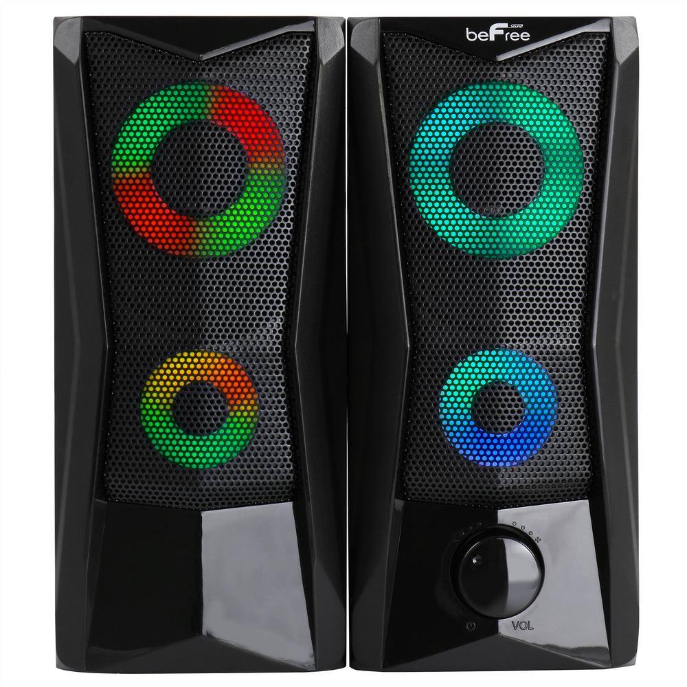 BEFREE SOUND Computer Gaming Speakers with Color LED RGB Lights 985117829M