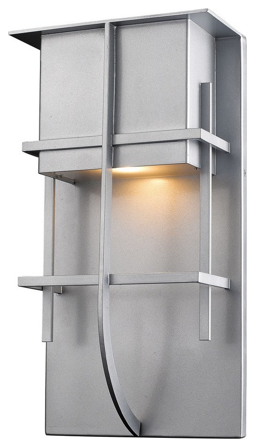 14W 1 LED Outdoor Wall Mount  Contemporary Style  7.88 quotWx14.75   Transitional   Outdoor Wall Lights And Sconces   by Bailey Street Home  Houzz