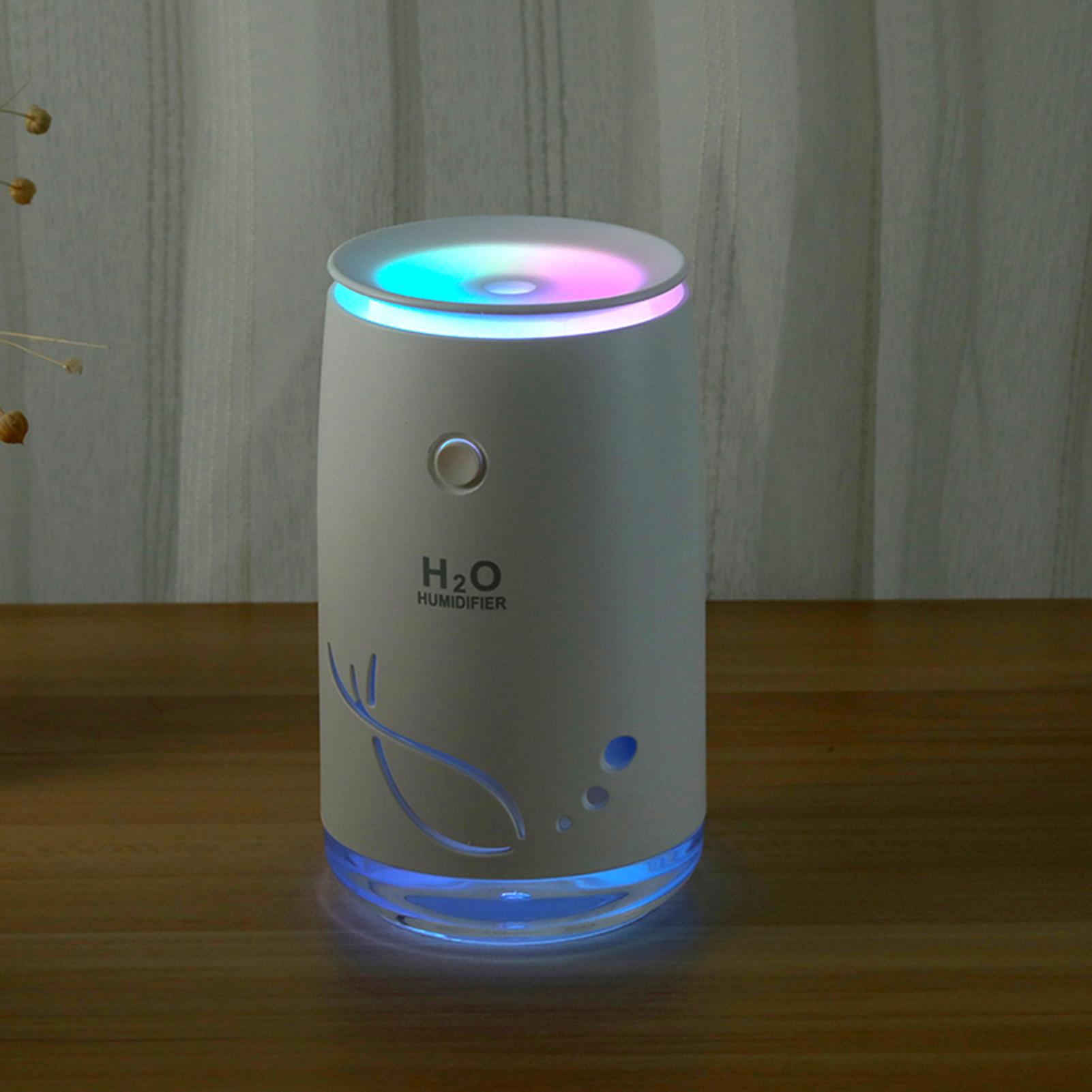 Small Humidifiers，310ml Desk Humidifiers，whisper-quiet Operation，night Light Function，two Spray Modes，auto Shut-off For Bedroom，office，home (white)