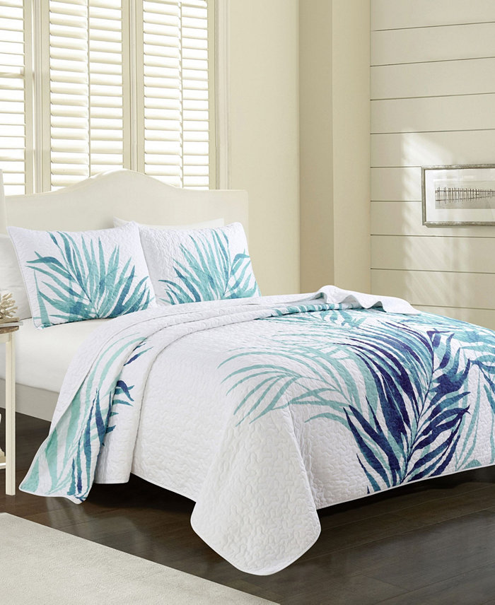 Elise and James Home Palm Leaf Tropical Jungle Quilt Set Collection