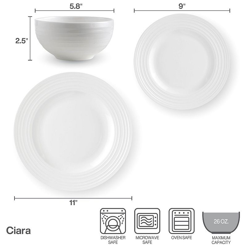 Mikasa Ciara Bone China 12-pc. Dinnerware Set