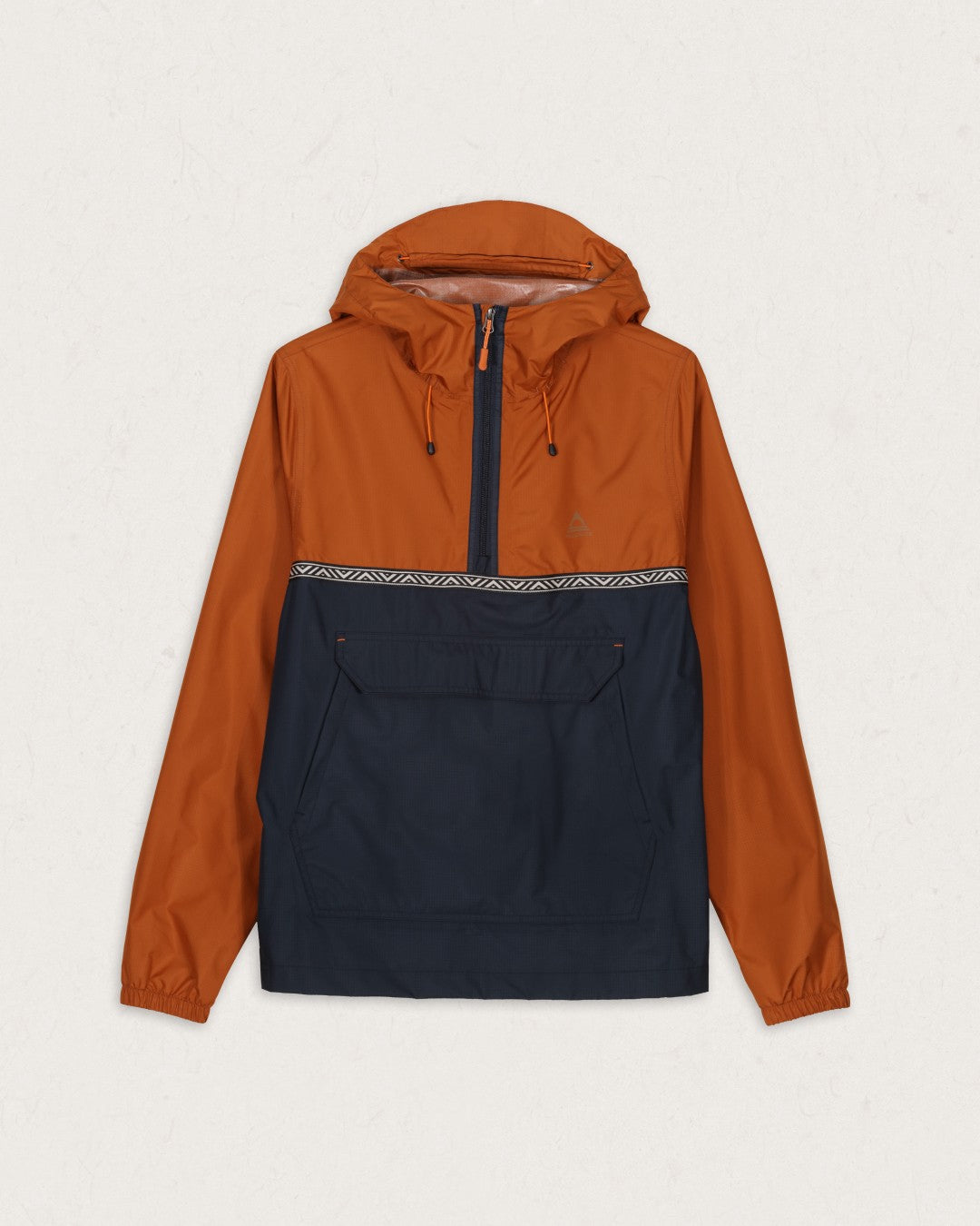 Flow 1/2 Zip Recycled Water Resistant Jacket - Glazed Ginger/Deep Navy