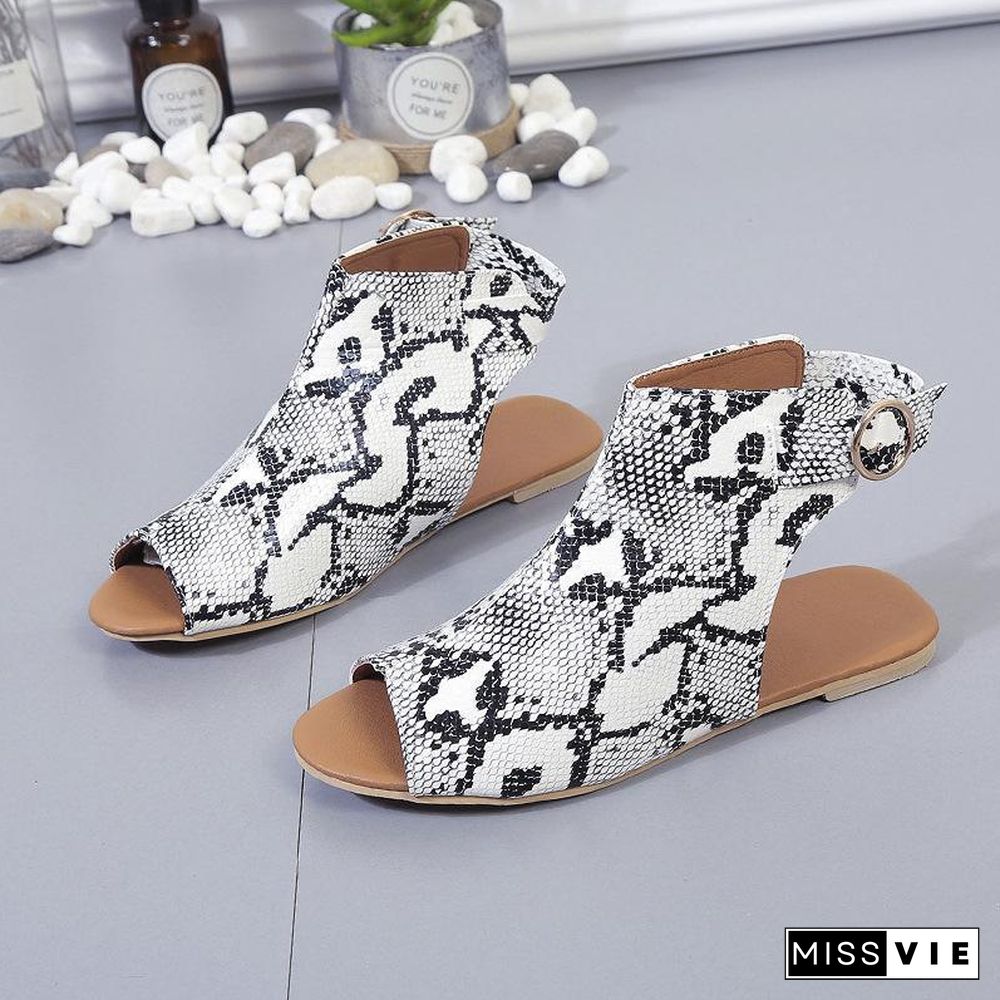 Open-Toe Women Flat Sandals