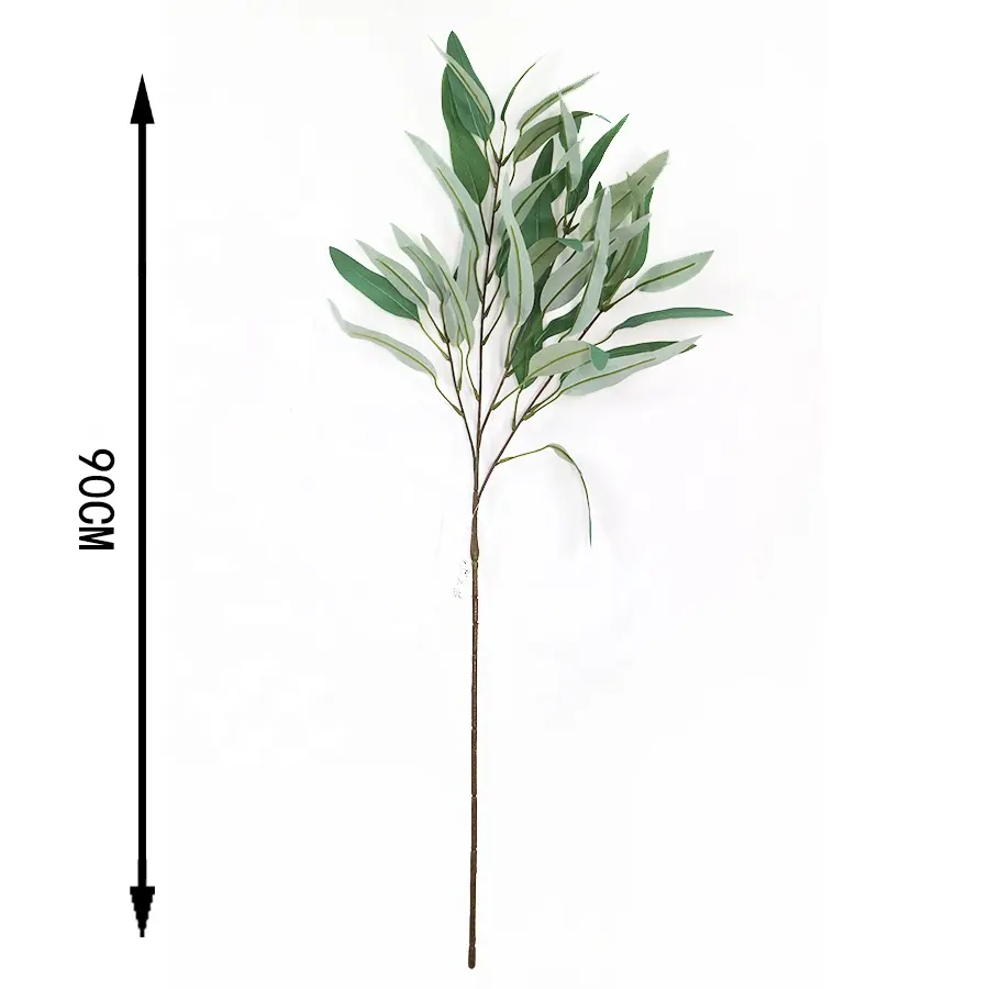 90cm long green color faux eucalyptus stem wholesale