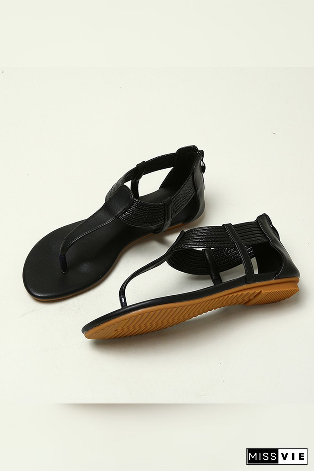 Weave Straps Flat Sandals