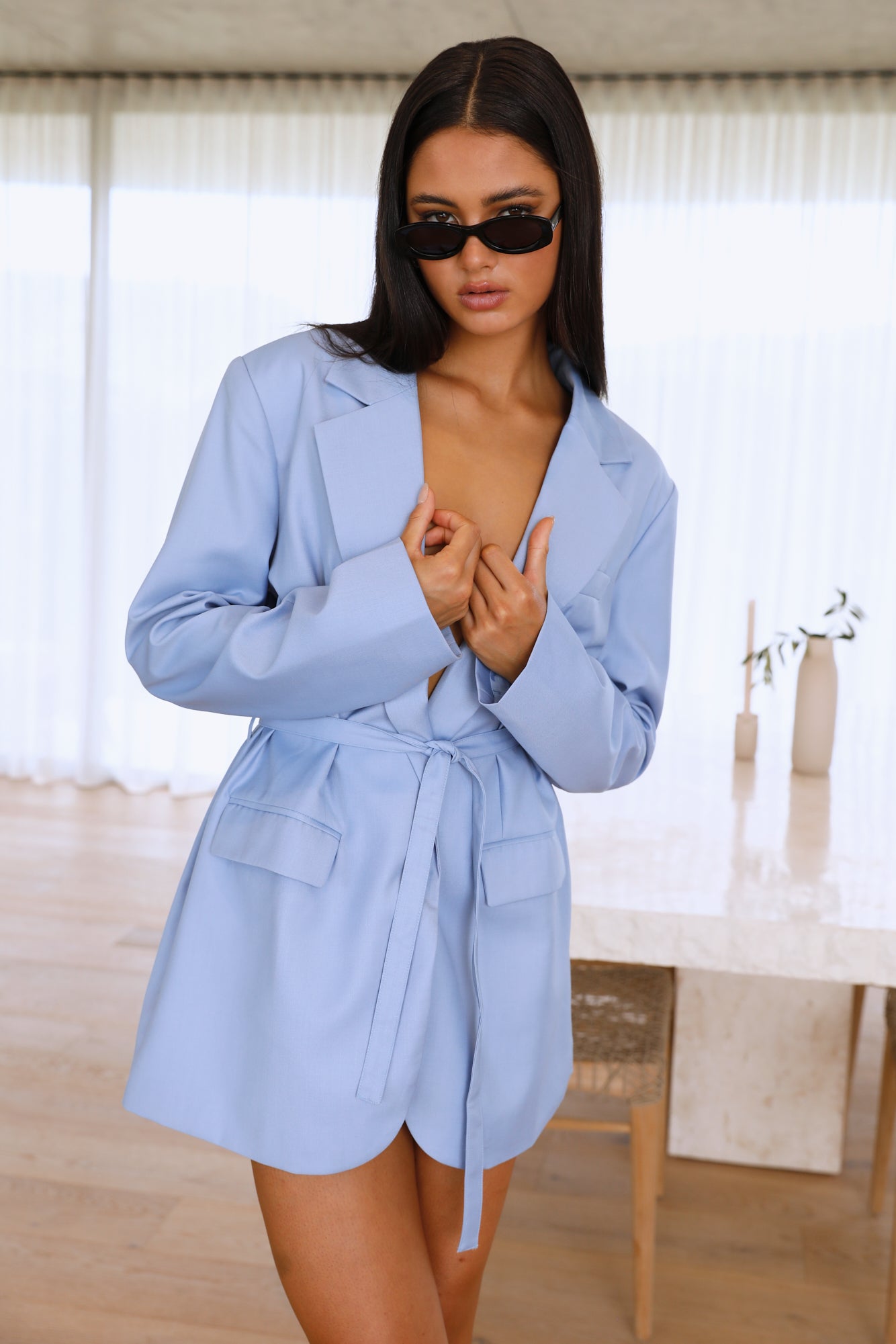 LIONESS Olympia Blazer Dress Blue