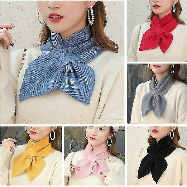 Women Casual Cross Keep Warm Straps Shawl Ladies Autumn Winter Scarf Soft Neck Scarf Girls Knitted Sweater Scarve