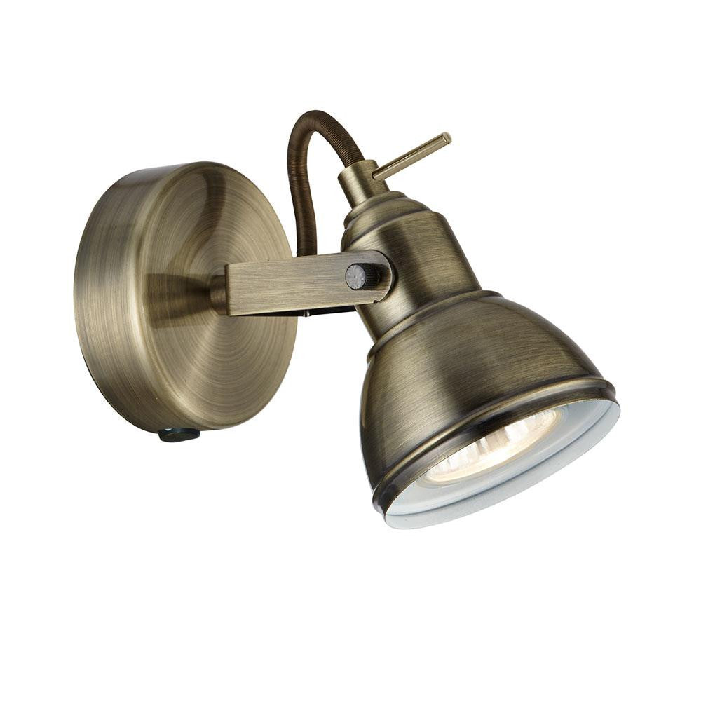 Searchlight 1541AB Focus Antique Brass 1 Lamp Vintage Spot Light