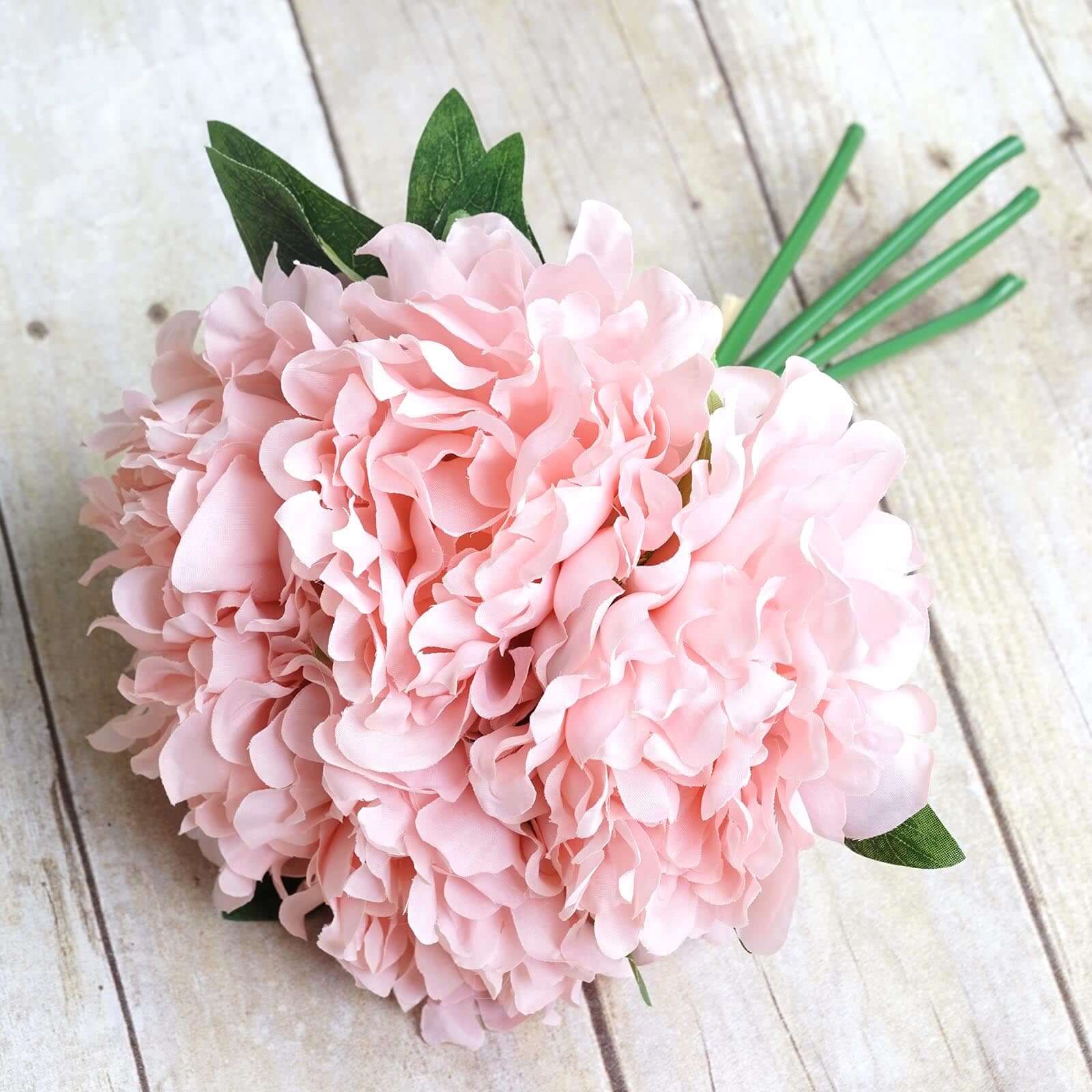 Pink Real Touch Artificial Silk Peonies Flower Bouquet 11