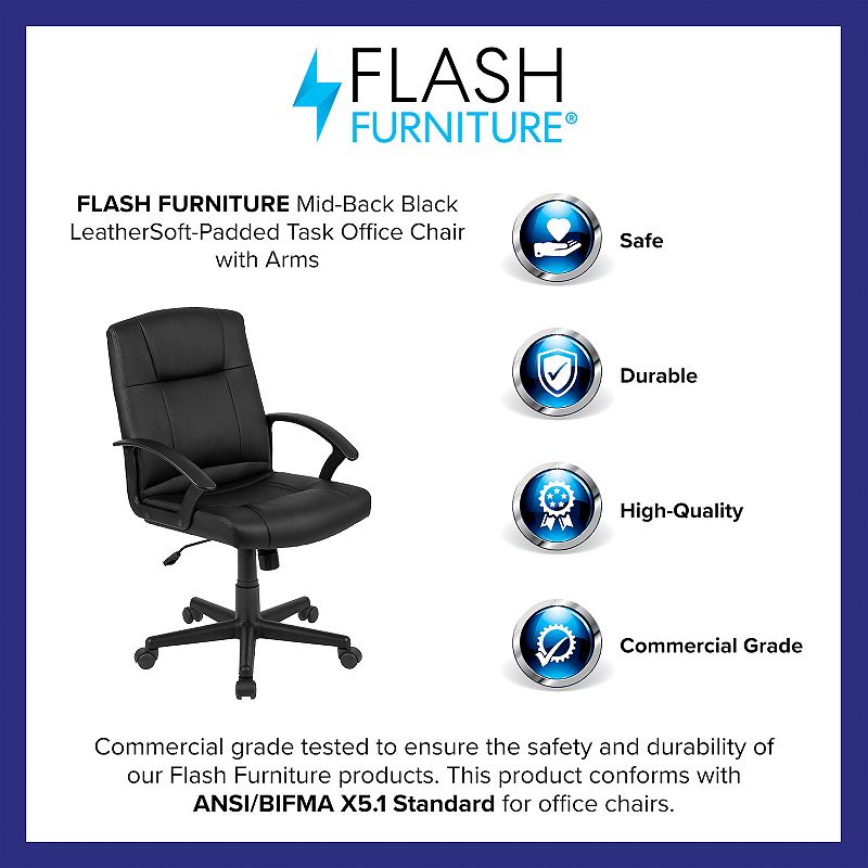 Flash Furniture Mid-Back Padded Desk Chair