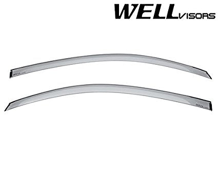 WellVisors Side Window Wind Deflector Visors - Fiat 500 500C 500E 12-17 2012 2013 2014 2015 2016 2017 Premium Series