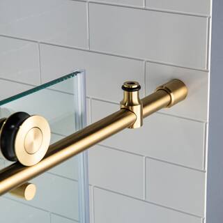 WOODBRIDGE Cawston 60 in. W x 62 in. H Frameless Sliding Shower Door in Brushed Gold HSD3623