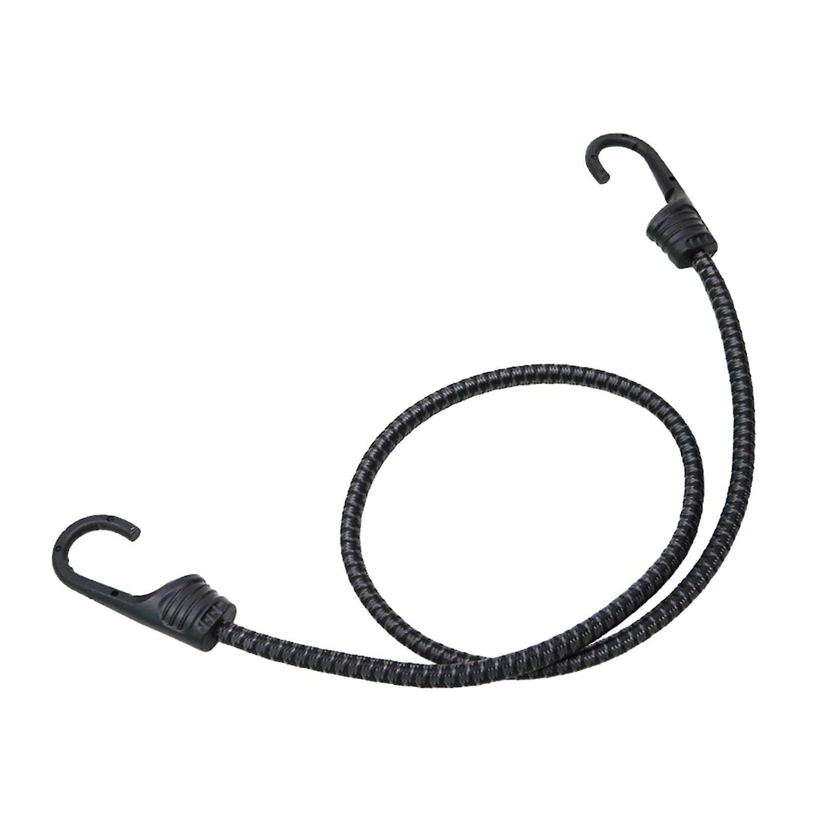 Bicycle Bungee Cord With Hooks Elastic Band Strap For Cycling Biking Outdoor Black Gray 90cm