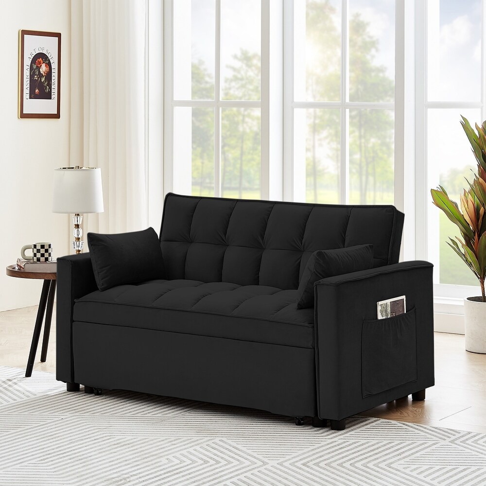 Sleeper Sofa Couch with Pull Out Bed  55\