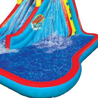 BANZAI Slide and Soak Splash Park Inflatable Outdoor Kids Water Park Play Center BAN-35076