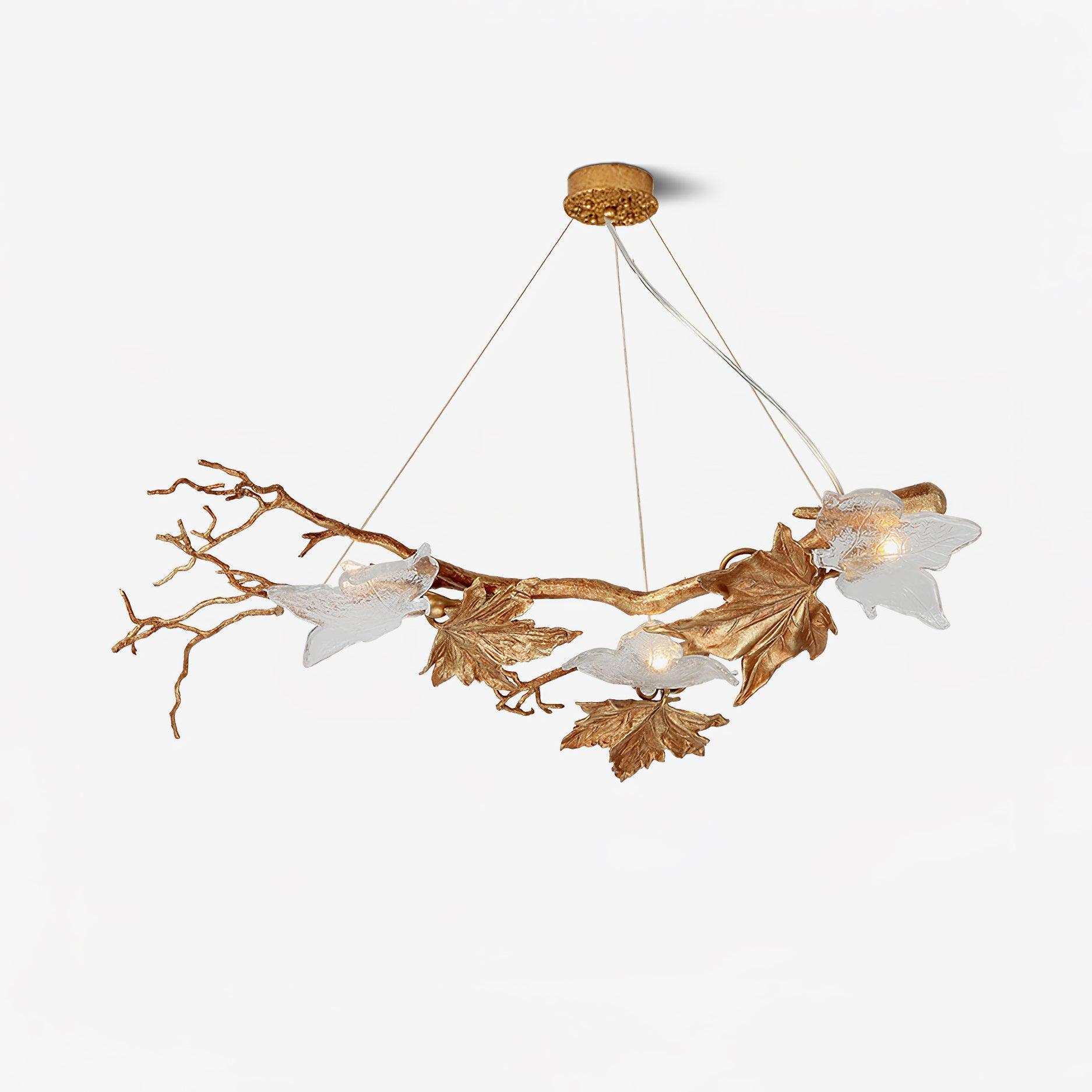 Folio Branch Brass Chandelier