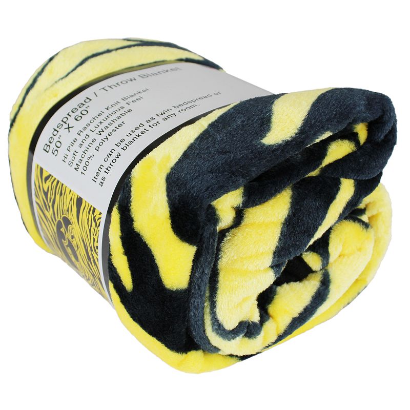 NCAA Iowa Hawkeyes Soft Raschel Throw Blanket