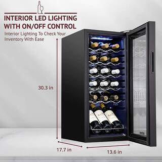 Schmecke Wine Fridge Freestanding Wine Refrigerator 18 Bottle Wine Cooler SHMFWCC181B