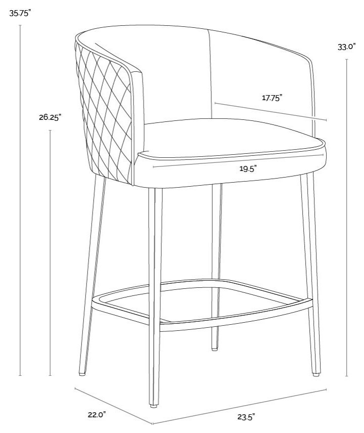 Cornella Counter Stool   Contemporary   Bar Stools And Counter Stools   by Sunpan Modern Home  Houzz