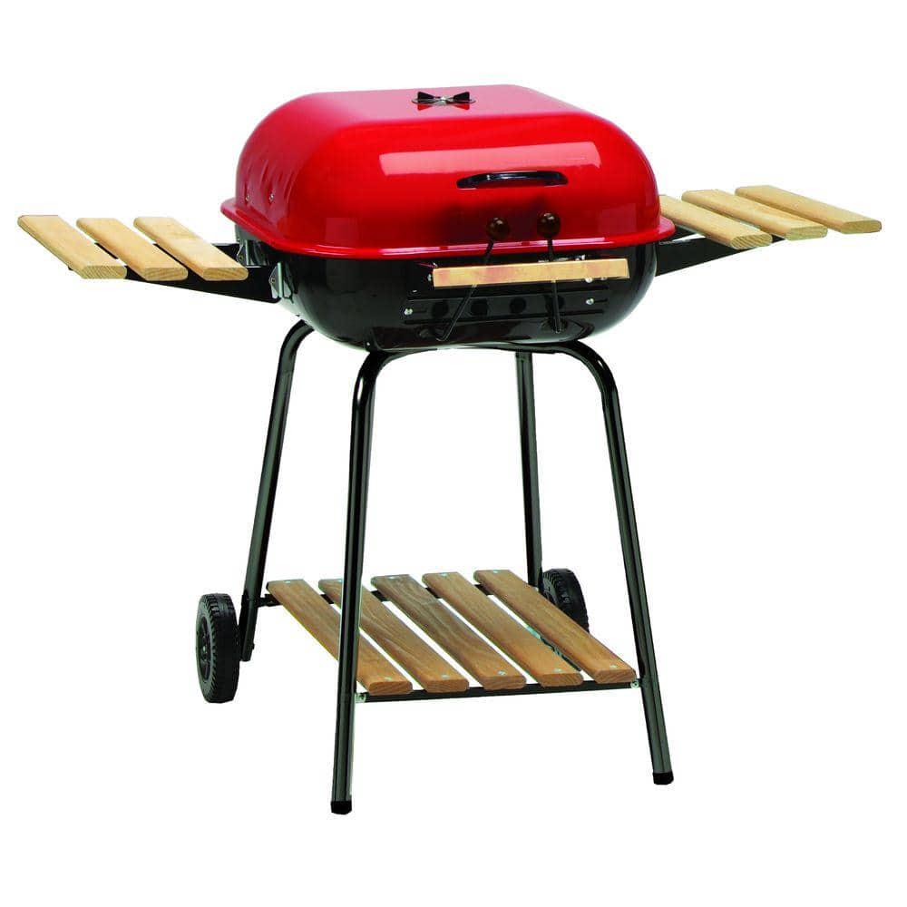 Americana Swinger Charcoal Grill in Red