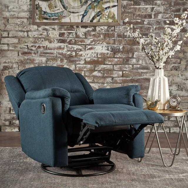 Contemporary Recliner  Swivel Design With Comfy Padded Seat   Contemporary   Recliner Chairs   by Declusia  Houzz