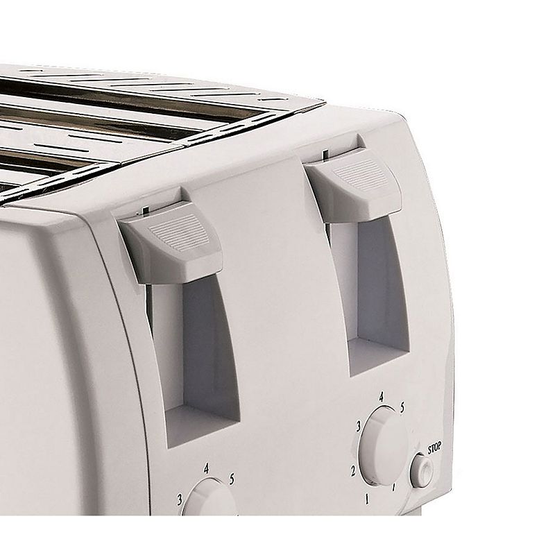 Brentwood 4 Slice Cool Touch Toaster in White