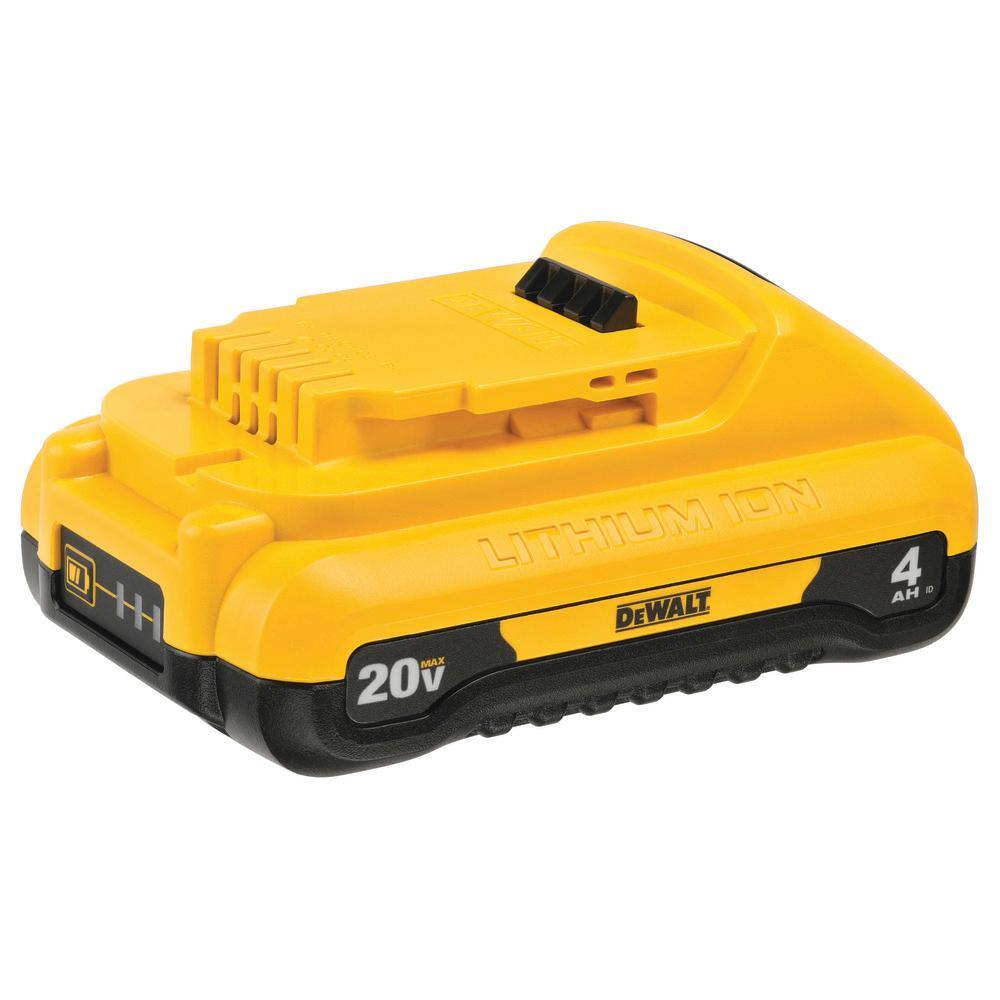 DW 20V MAX Cordless 38 in. Right Angle DrillDriver (1) 20V MAX Compact Lithium-Ion 4.0Ah Battery  12V-20V MAX Charger DCD740BW240C