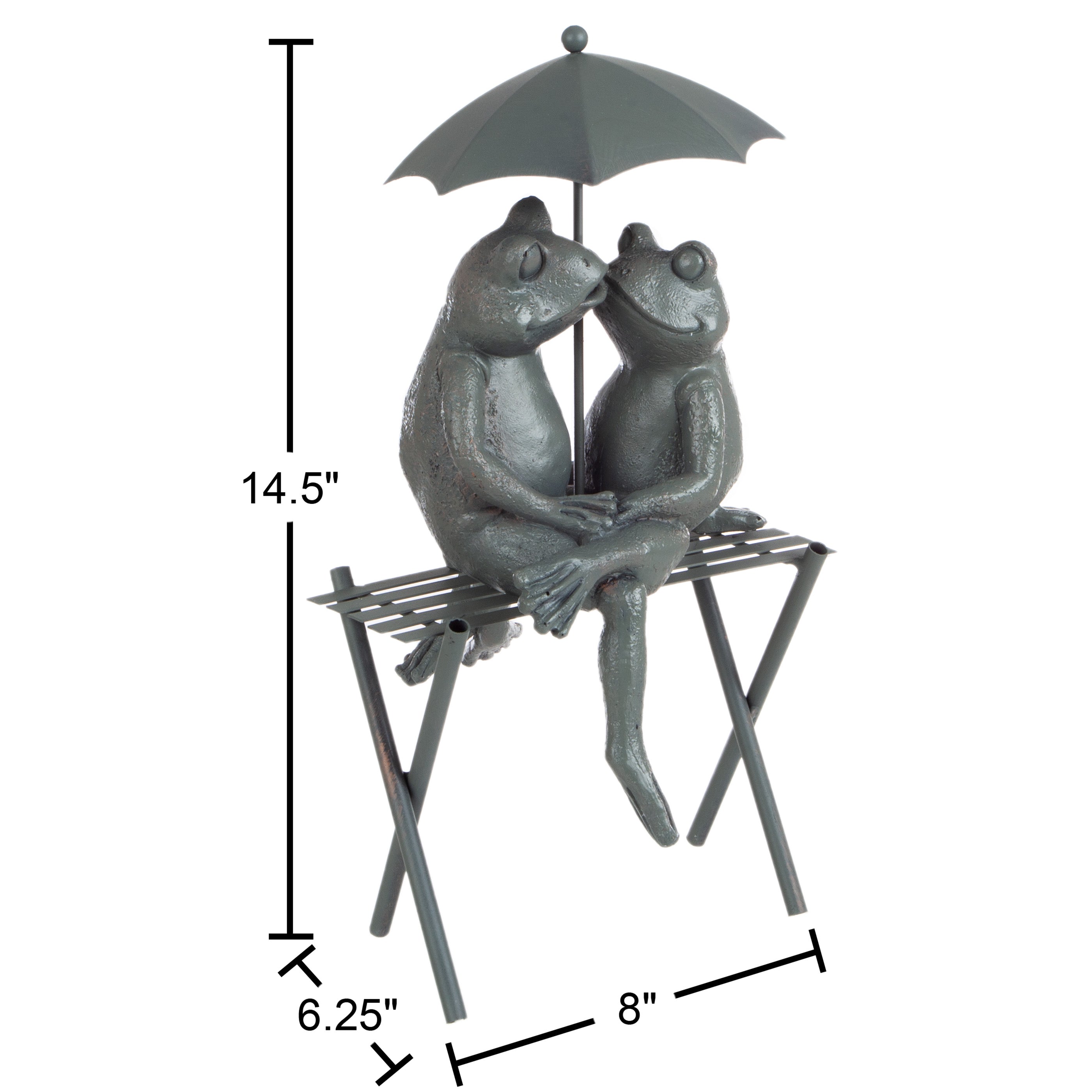 Pure Garden 14.5" Frog Couple Garden Statue