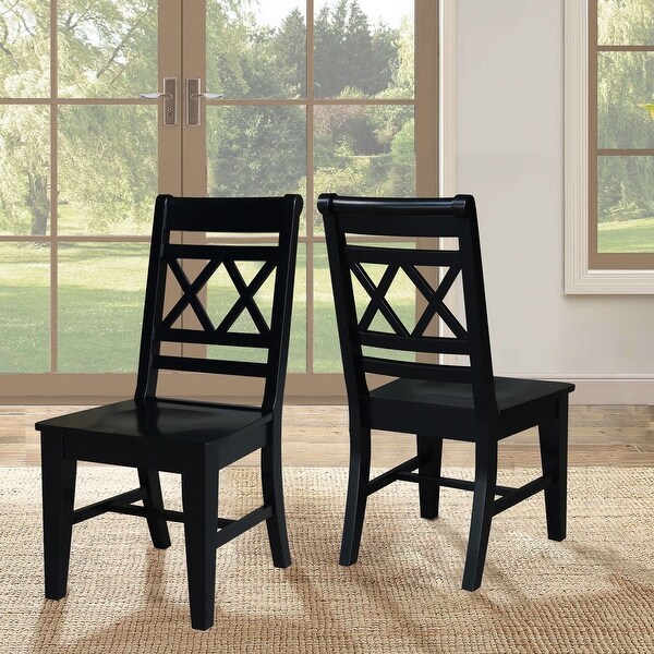 Double X-Back Chair， Set of Two