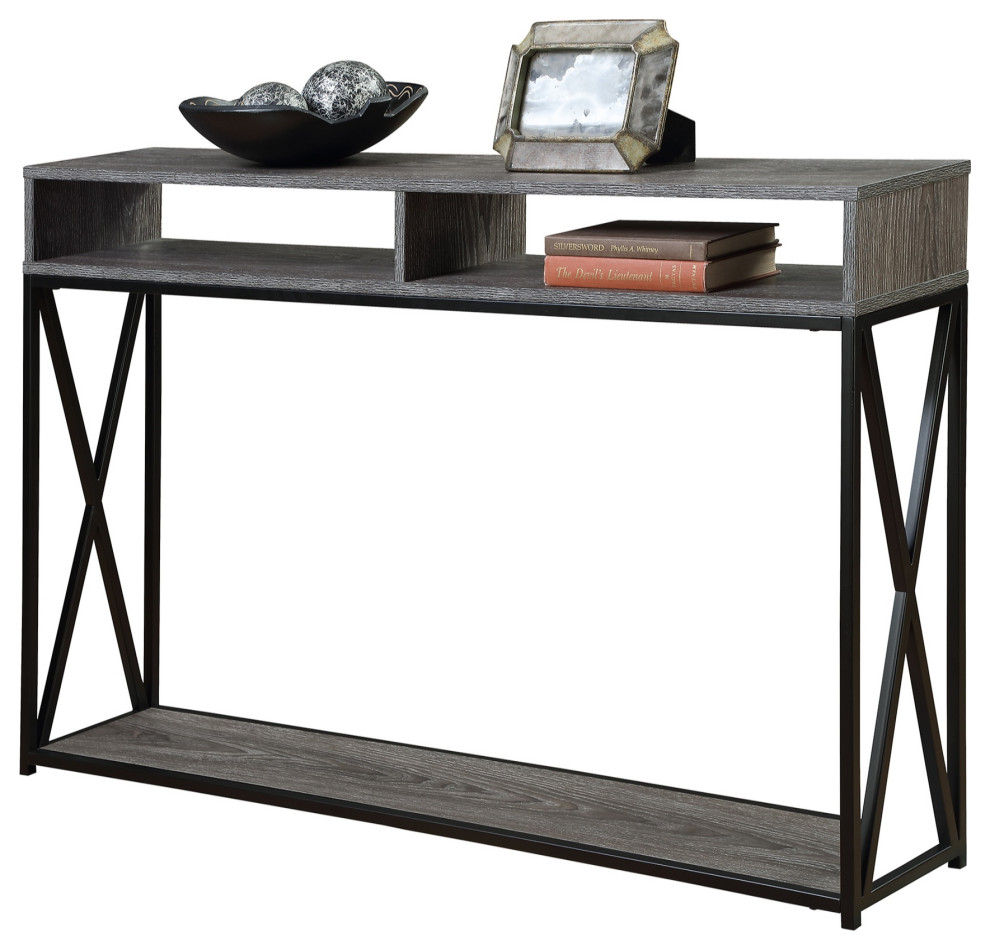 Tucson Deluxe Console Table With Shelf   Industrial   Console Tables   by Convenience Concepts  Houzz