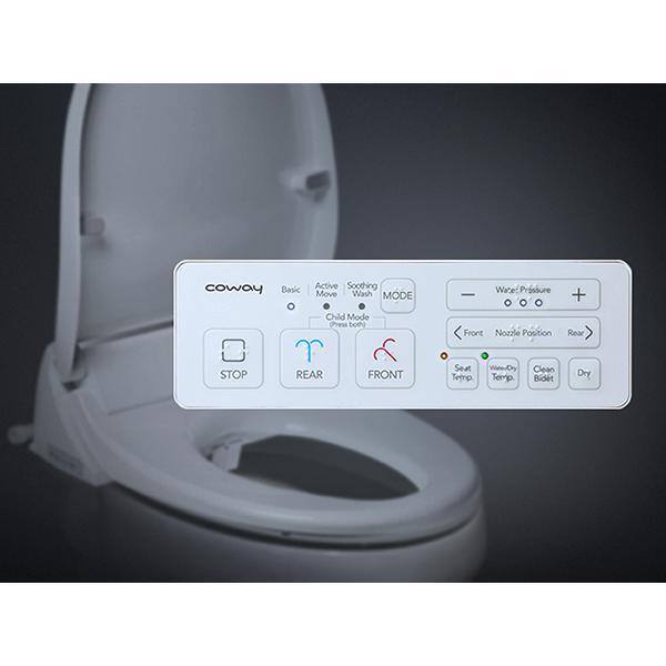 Coway Bidetmega 400 Electric Bidet Seat for Elongated Toilets in White BIDETMEGA 400E