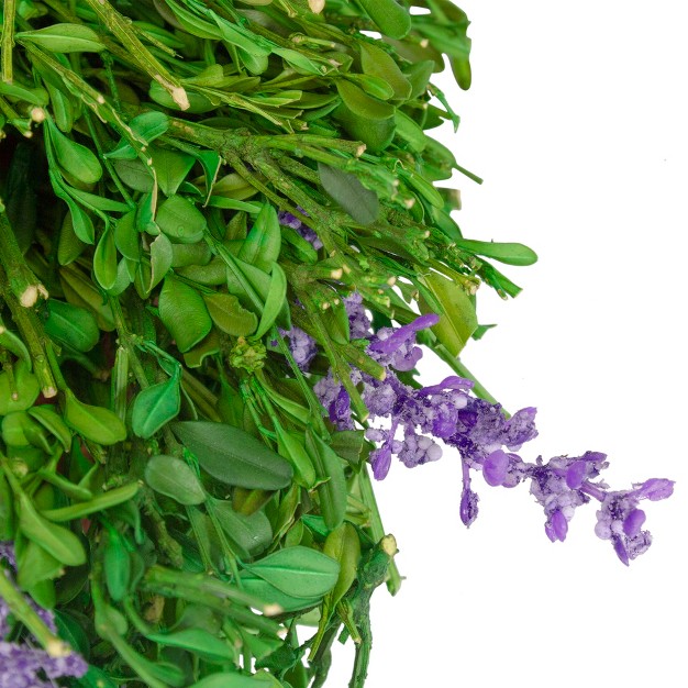 Northlight Purple Lavender And Green Foliage Artificial Spring Wreath 11 inch