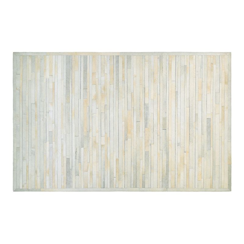 Couristan Chalet Plank Cowhide Leather Area Rug