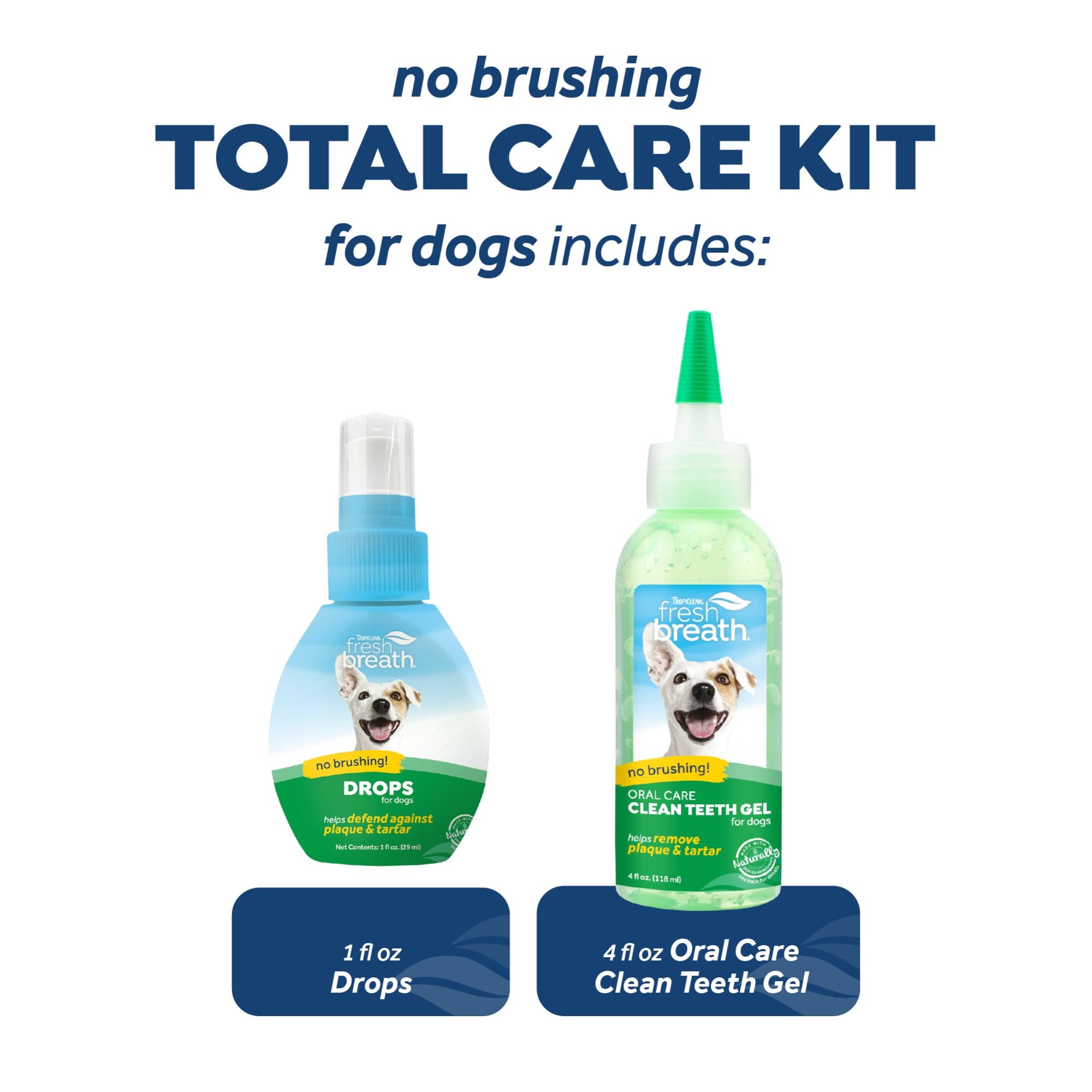 TropiClean Fresh Breath Total Care Kit for Dogs， 4 fl. oz.