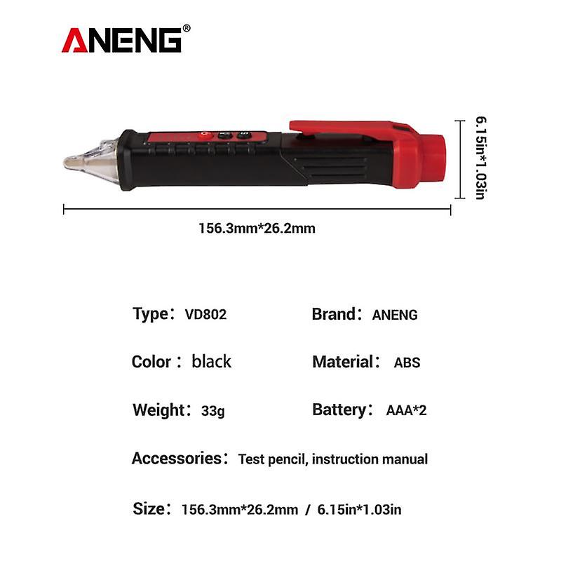 Vd802 L15 Digital Non-contact Voltage Detector Meter Ac 12-1000v Pen Volt Current Electric Tester Pencil Electric Indicator Home