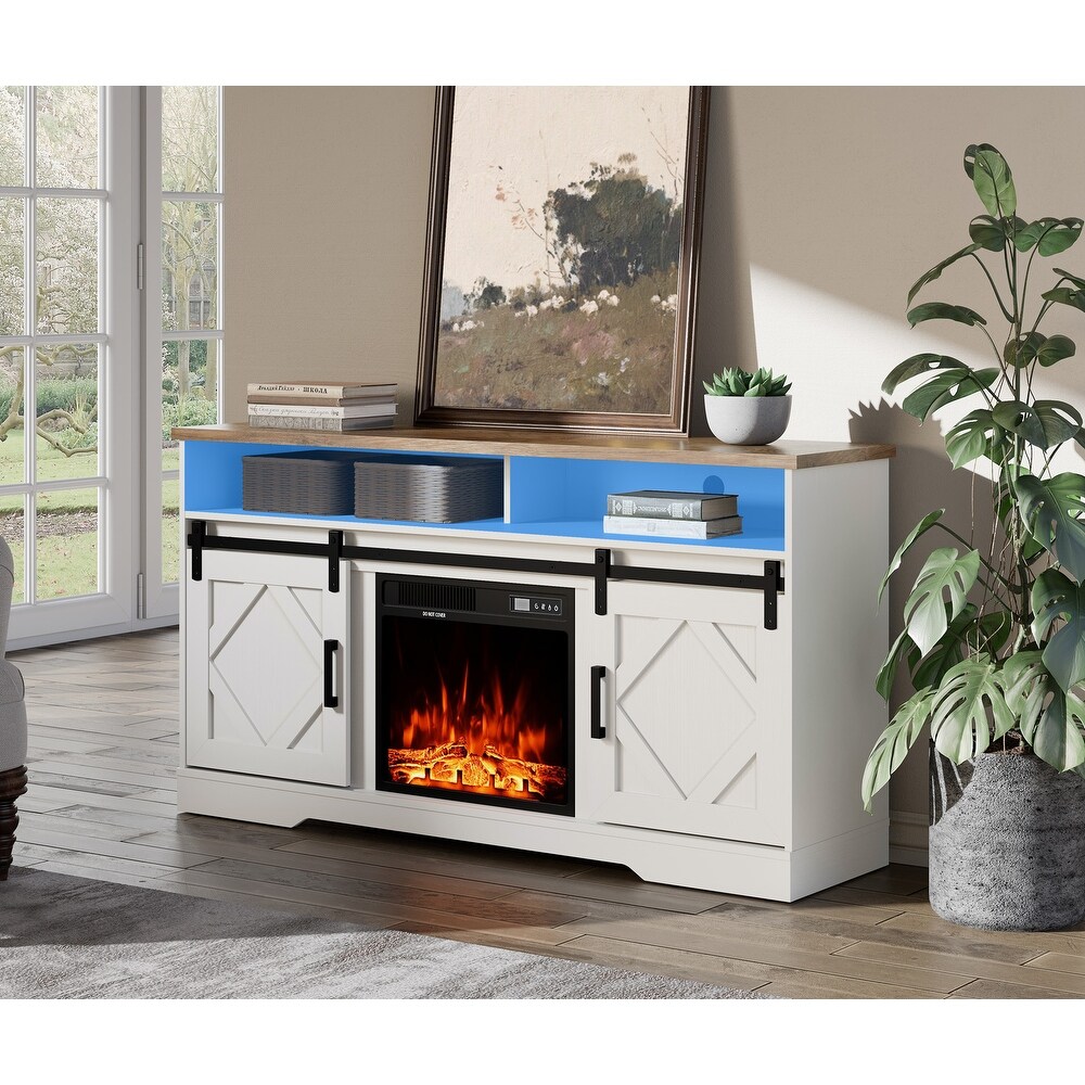 WAMPAT Electric Fireplace TV Stand for TVs Up to 65 Inch   59\