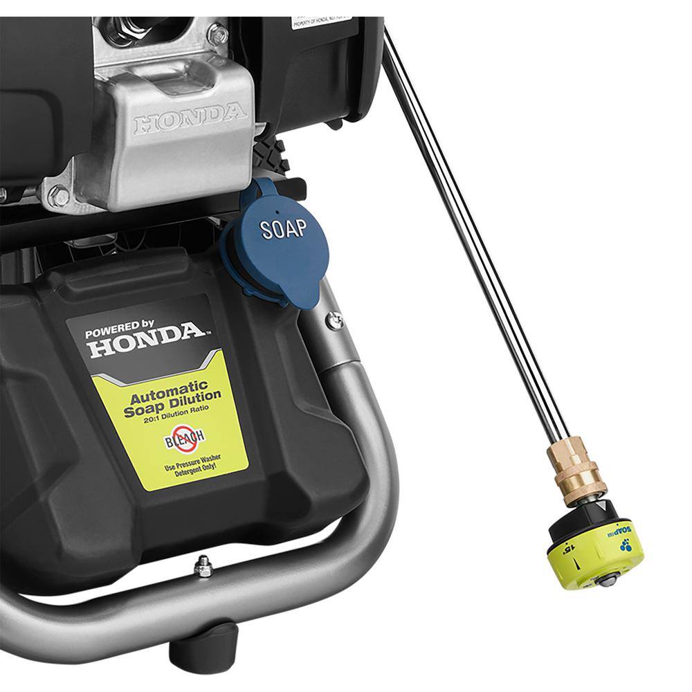 RYOBI 3100 PSI 2.3 GPM Cold Water Gas Pressure Washer with Honda GCV167 Engine RY803023