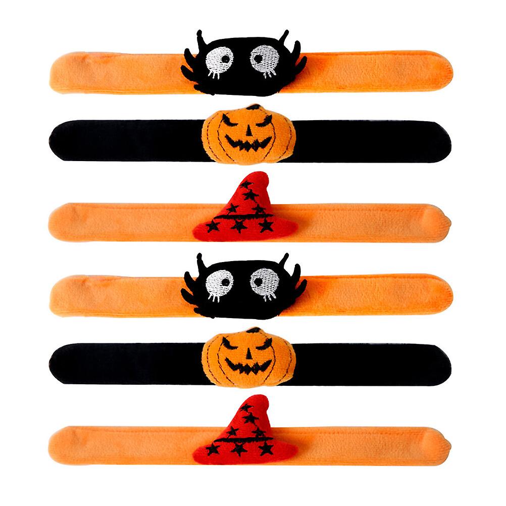 6pcs Kids Slap Bracelets Slap Wristband Kids Slap Bands Halloween Party Prop