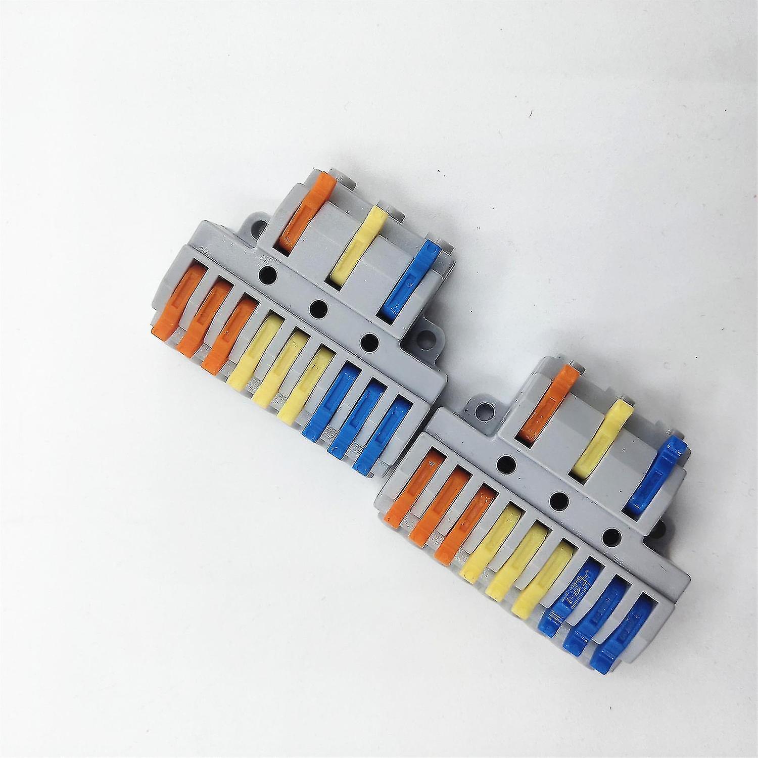 4pcs Kv439 Lever-nut Wire Connector Set， 3 In 9 Out Conductor Compact Wire Connectors， Compact Conne