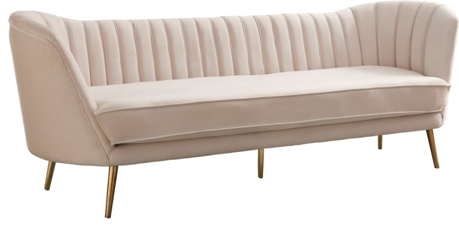 Margo Velvet Upholstered Set   Midcentury   Sofas   by Meridian Furniture  Houzz