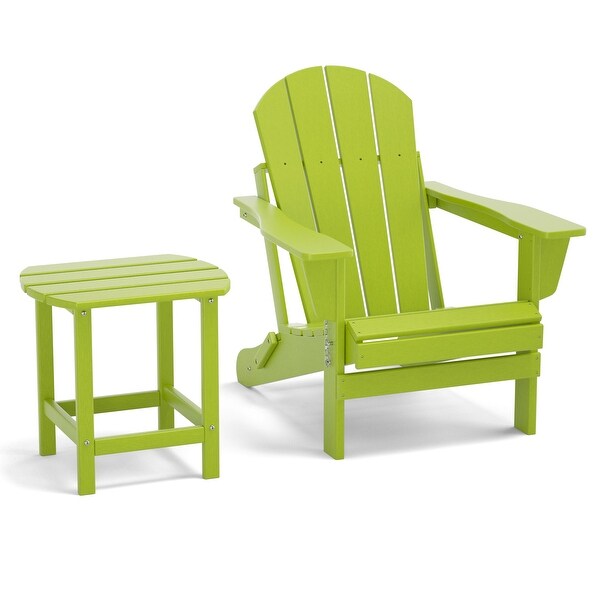 Adirondack Outdoor Side Table，HDPE Plastic End Tables for Patio，Backyard，Pool，Easy Maintenance Weather Resistant