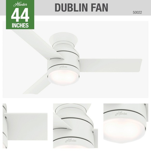 Dublin Low Profile Ceiling Fan With Remote Hunter