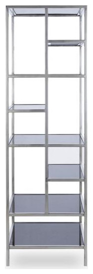 Rizo Tall Etagere   Contemporary   Bookcases   by Peachtree Fine Furniture  Houzz