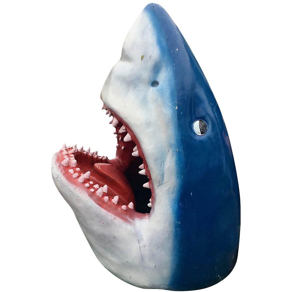 Simulation Shark Resin Shark Craft Ornament Garden Funny Fake Shark Realistic Fake Shark